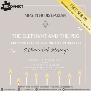 The Elephant and the Peg- A Chanukah Message