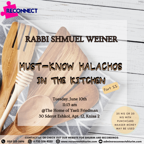 Must-Know Halachos in the Kitchen