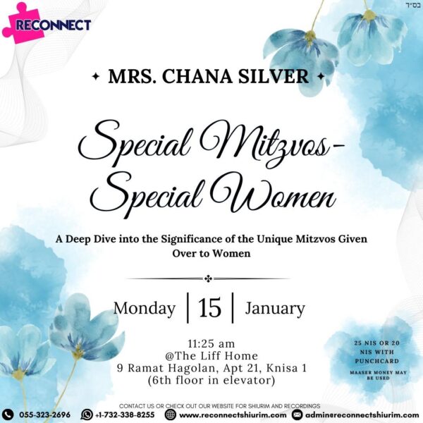 Special Mitzvos Special Women